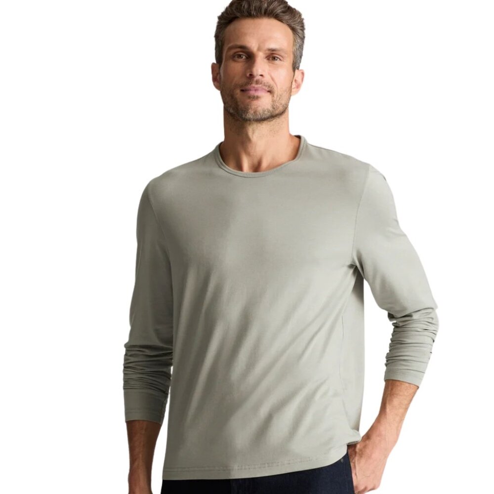 UNTUCKit EcoSoft Long Sleeve Tee Shirt- Light Green